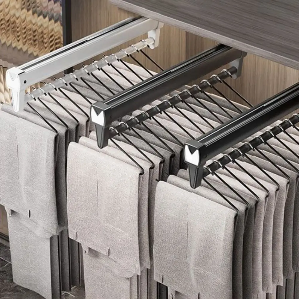 Aluminum Alloy Clothes Storage Rod Foldable Space Saving Extendable Hanging Multifunctional Extendable Drying Storage Rack