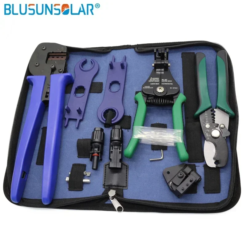 

BLUSUNSOLAR 2 Set Tool Box Crimping Pliers /PV Spanners /Stripper/cable Cutter/Wrench Tool Set for Solar System Solar