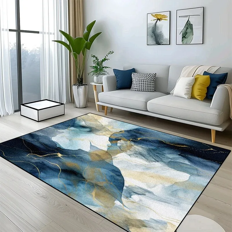 Abstrakte Splash Ink 3D-gedruckte Wohnzimmer-Teppich für große Fläche, Heimdekoration, Kinderzimmer, Nachttischteppiche, rutschfeste Badteppiche