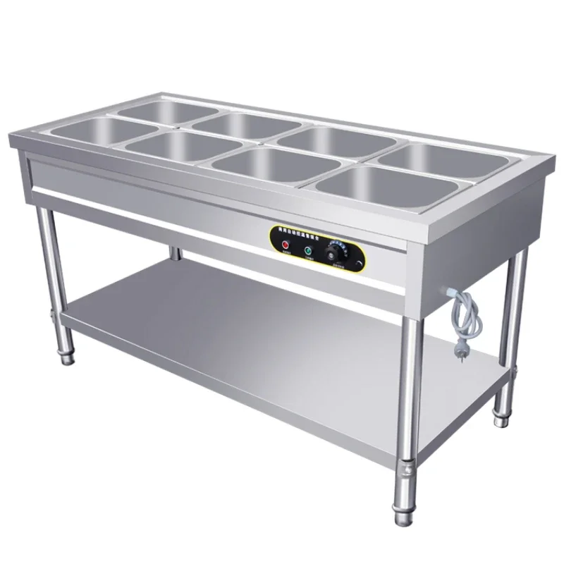 

insulation Taiwanese heating table stainless steel insulated car cabinet breakfast shop equipment canteen food sales table