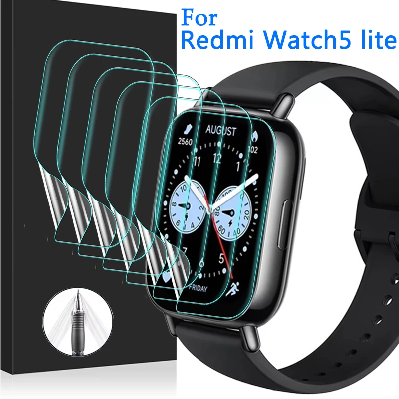 5-20PCS Soft TPU Hydrogel Film For Redmi Watch 5 Lite HD Clear Anti-Scratch Full Cover Screen Protector Film For Watch5 Lite