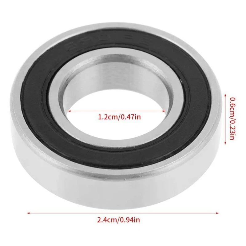 10Pcs 6901-2RS Ball Bearings, Double Shielded Miniature Deep Groove Ball Bearings 12X24x6mm