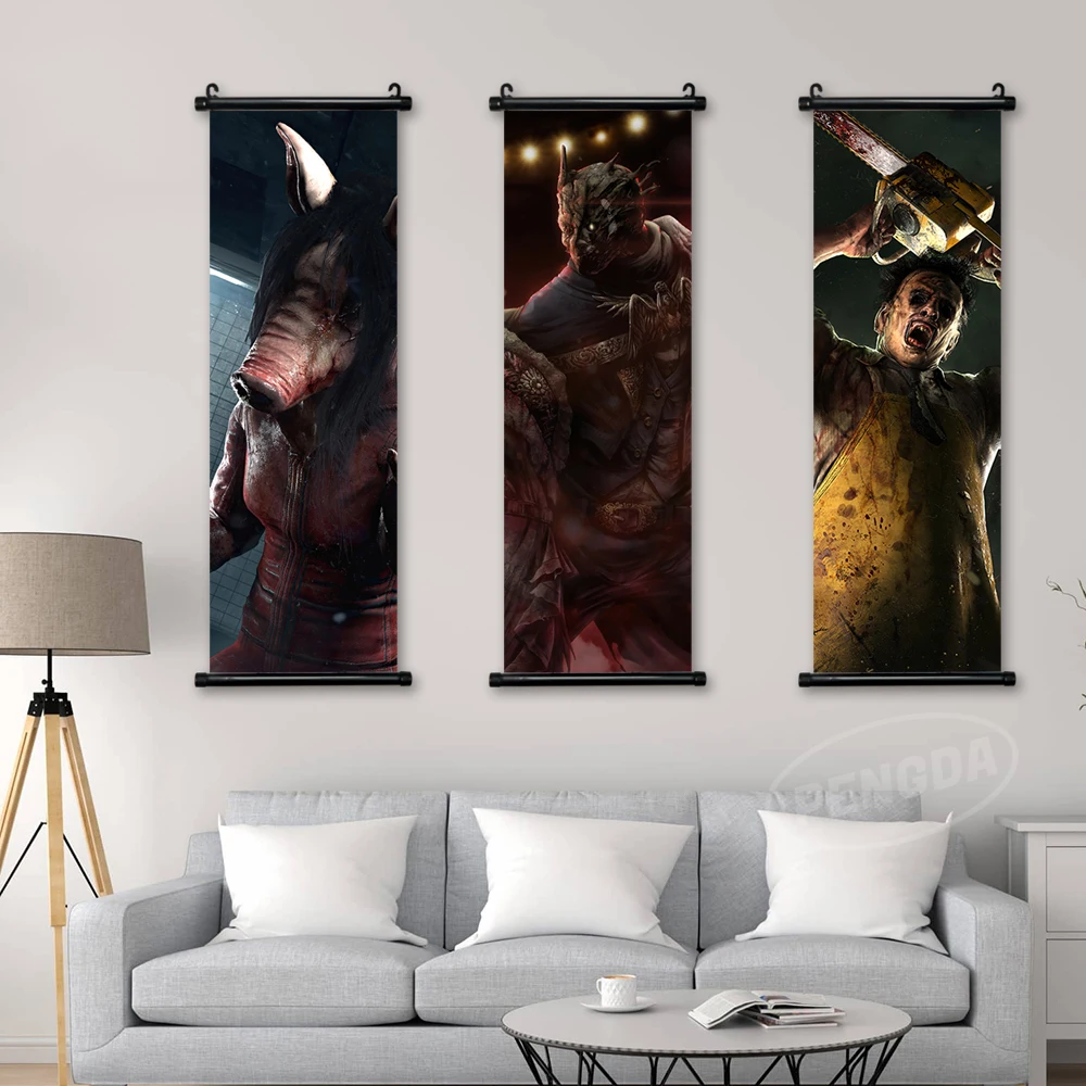 HD Canvas Print Dead By Daylight Wall Art Horror Game Home Decor Hanging The Pig Painting Scroll The Plague Pictures Living Room