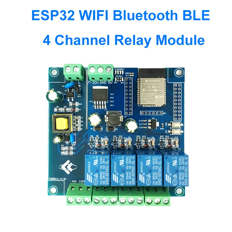 AC / DC power supply ESP32 WiFi Bluetooth BLE 4 channel Relay Module ESP32-WROOM Development Board