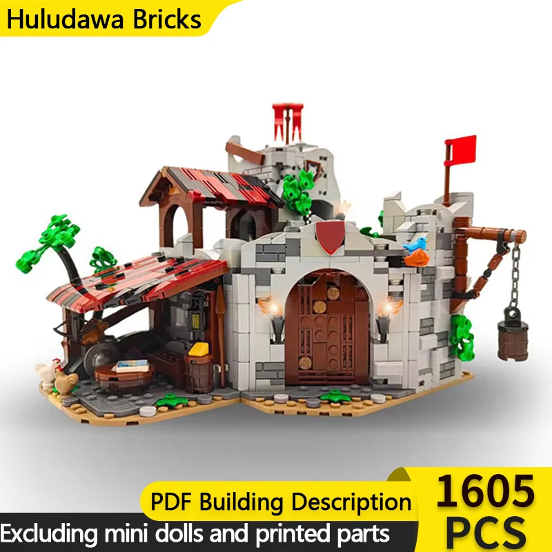 Medieval Castle Model MOC Building Bricks Tribal Stronghold Castle Modular Technology Gifts Holiday Assemble Children Toys Suit