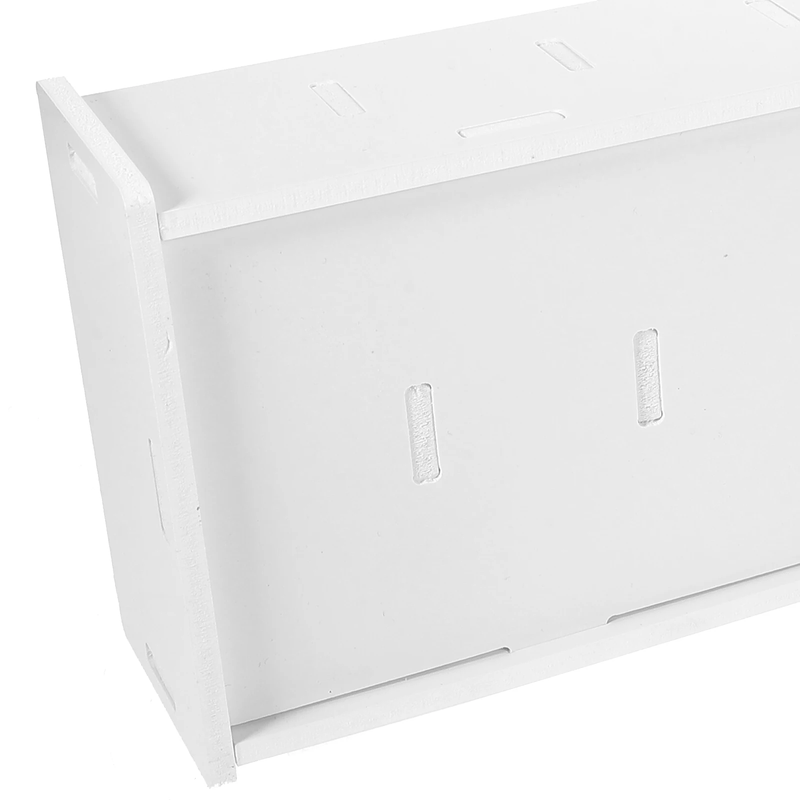 

White Multilayer Business Card Storage Case Small Desktop Organizer Open Style Waterproof Stand Box for Office Meeting