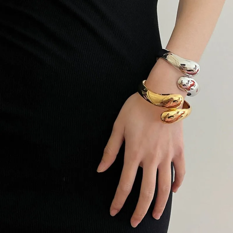 

fashion metal bracelet for women simple jewelry gold silver color