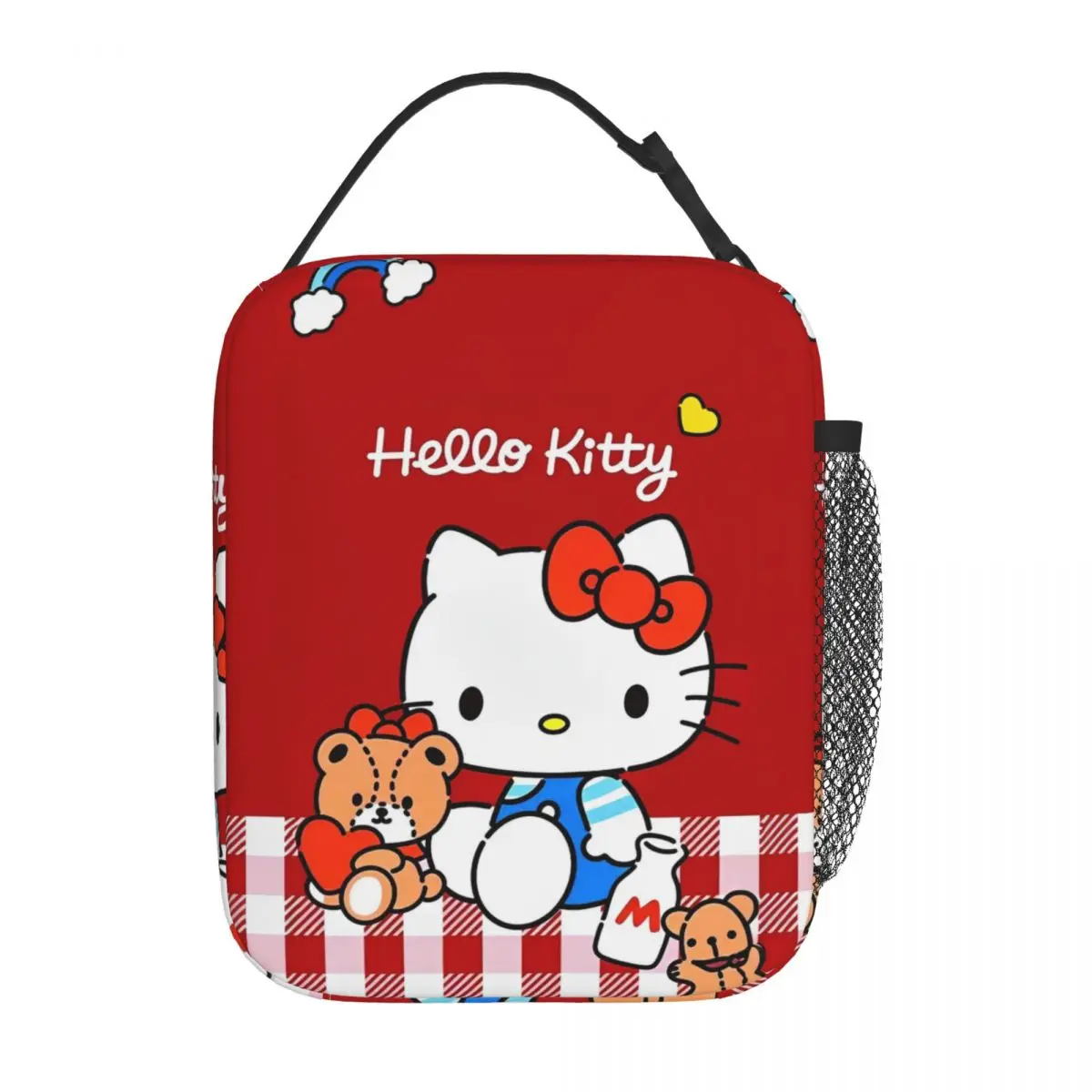 Cartoon Cute Hello Kitty Insulated Lunch Bag Cooler Bag Reusable HelloKitty Leakproof Tote Lunch Box for Men Women School Picnic