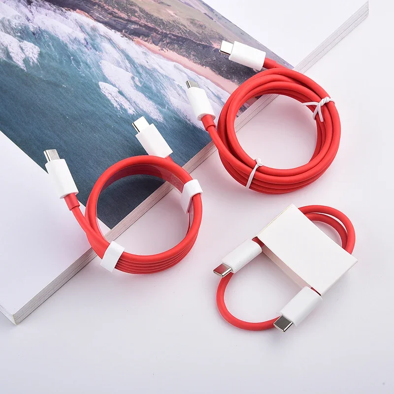 For Oneplus 8T Warp Quick Charger 6.5A Fast Charging 1/1.5/2M USB C To Type C PD Cable for 1+ 8T 8 7 7T Pro 6 6T 5T 9RT 9R Nord