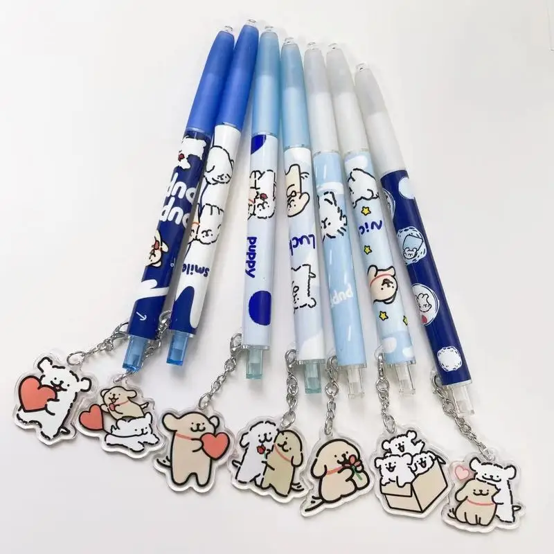 24pcs Line Puppy Gel Pen Kawaii Cartoon Pen Student Stationery Pen Wholesale