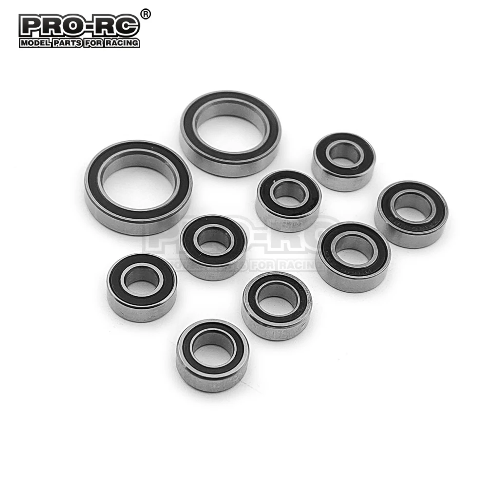 10Pcs Front Axle Wheel Hub Bearing Kit For Vanquish VS4-10 Phoenix Portal RTR Kit / Falken Ed Rc Car Part