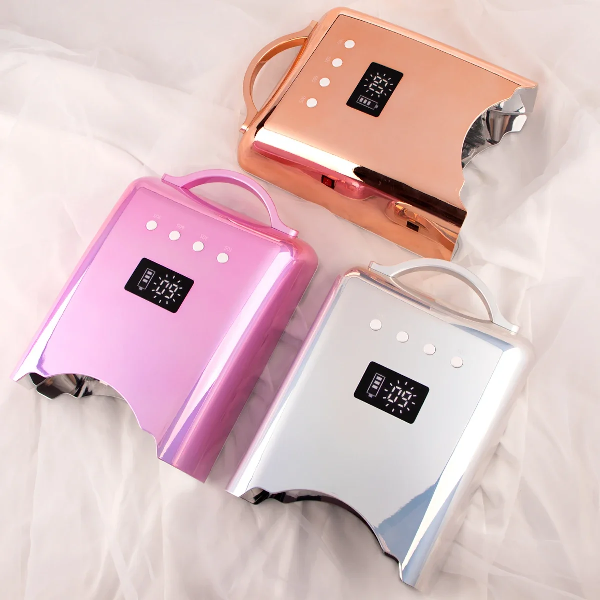 for   LED Nail Lamp Pro Cure Gel Rechargeable Battery Gradient Shell Nail Dryer For Curing Polish Light Wireless