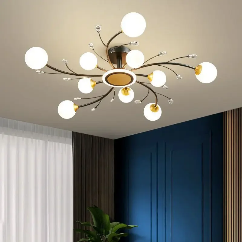 Chandelier living room lamp hall modern minimalist bedroom creative Nordic ceiling lamp decorative lamps