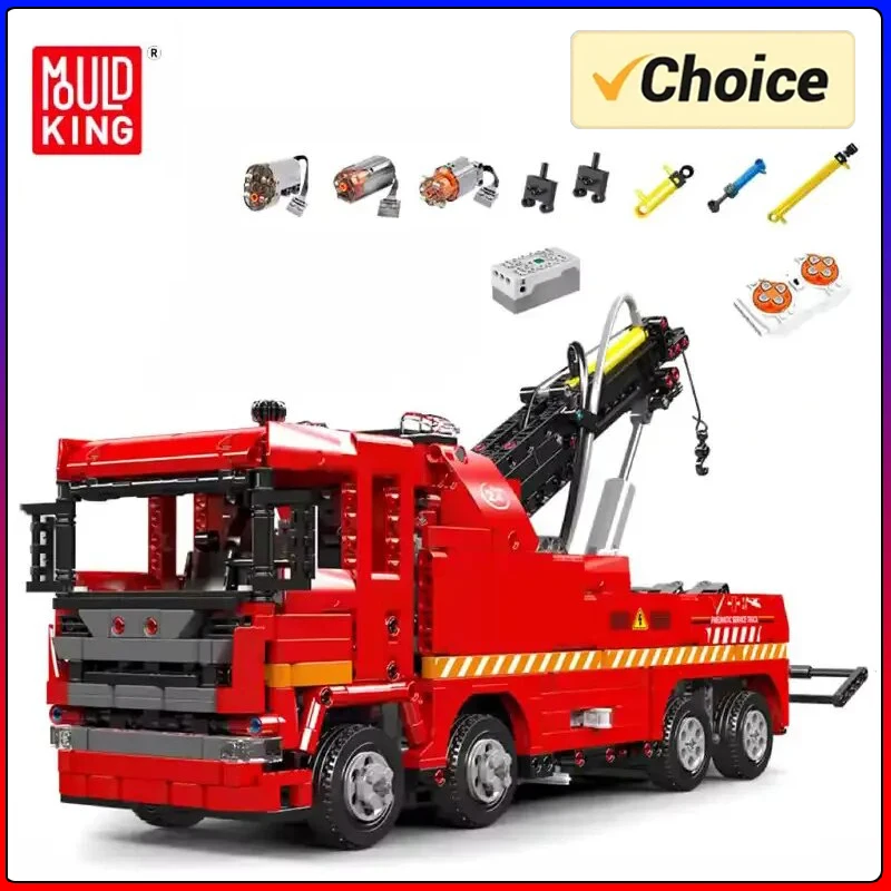 Mould King 19017 Technical The Motorized Air-Operated Rescue Truck Building Blocks MOC Vehicle Brick Toys For Kid Christmas Gift