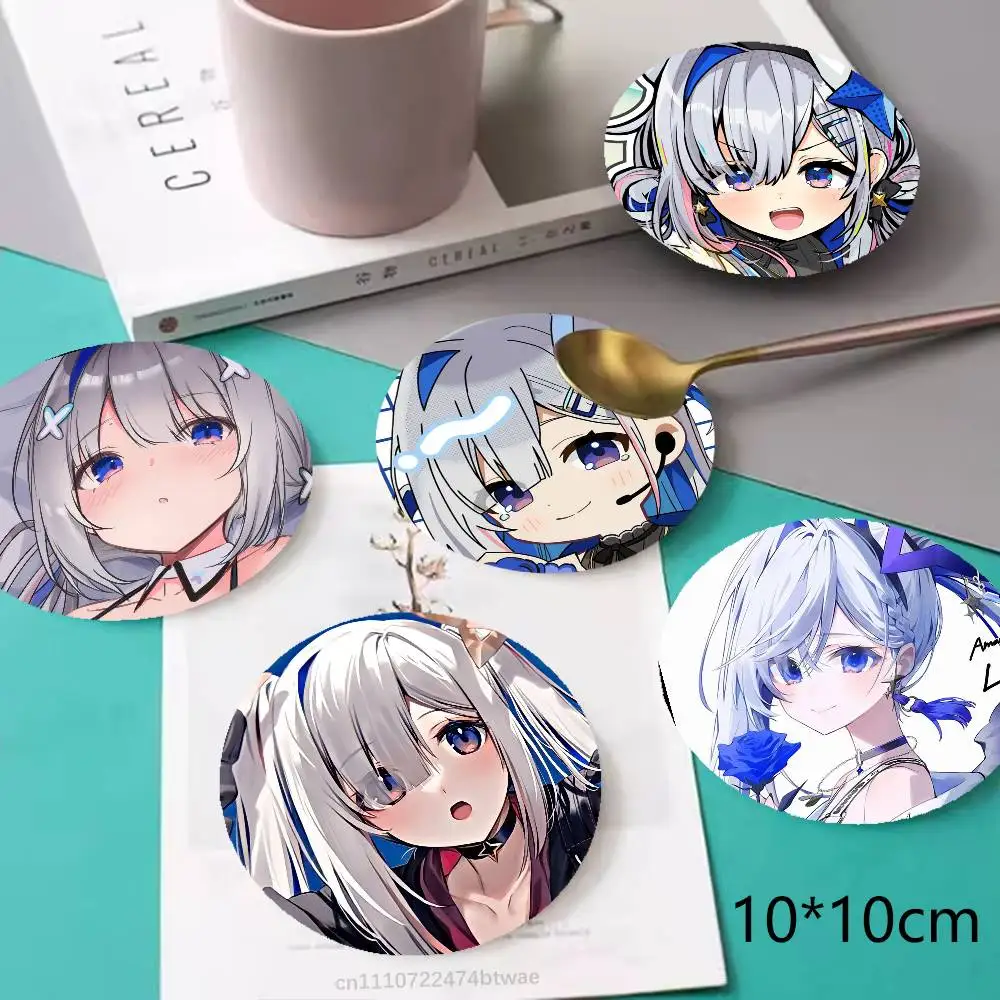 

Hololive Amane Kanata Anti-slip Tea Coffee Cup Pad Heat-Resistant Round Bowl Teapot Mat Home Gift