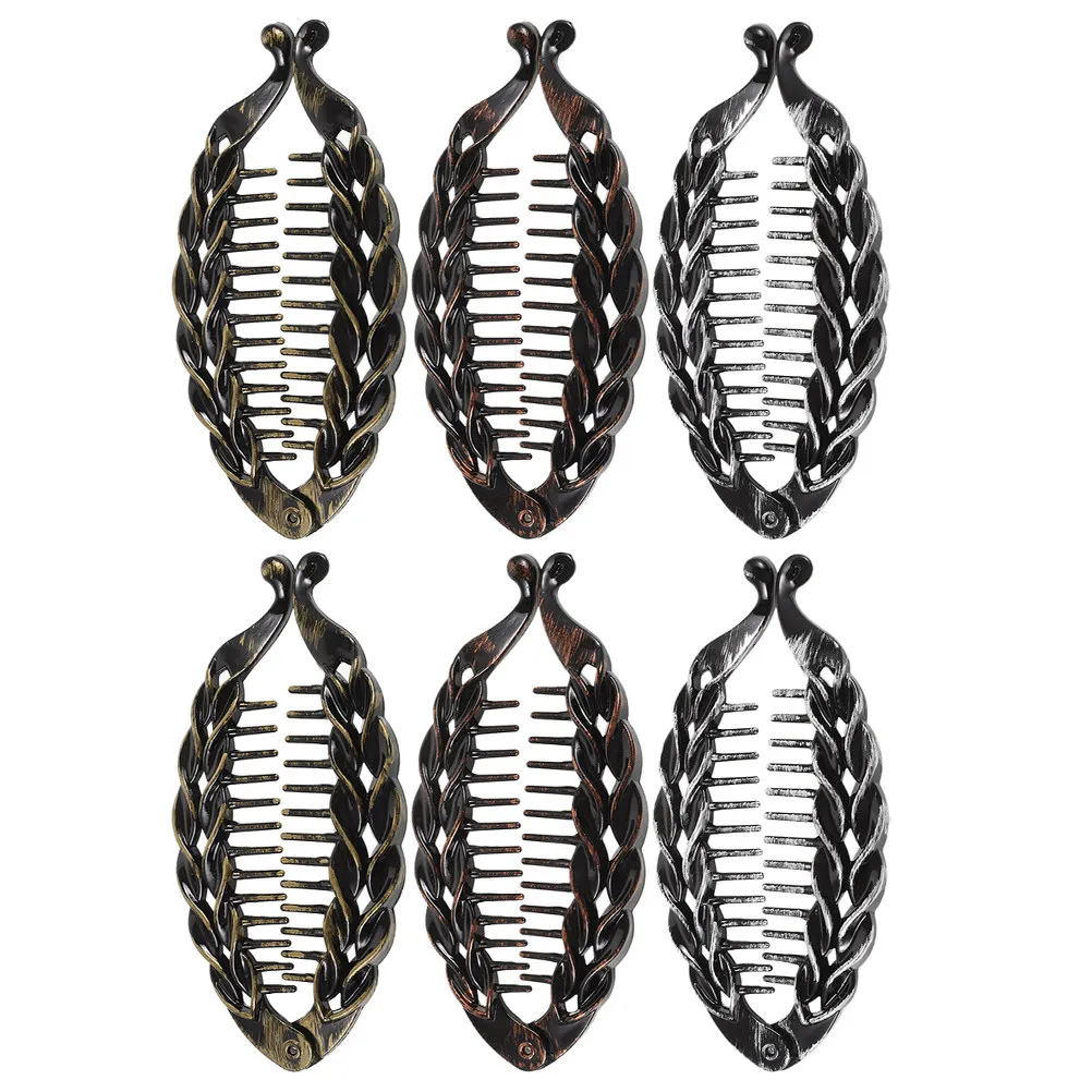 

6 Pcs Hair Clips Bannana for Thick Banana Women Claw Ponytail Holder Decorative