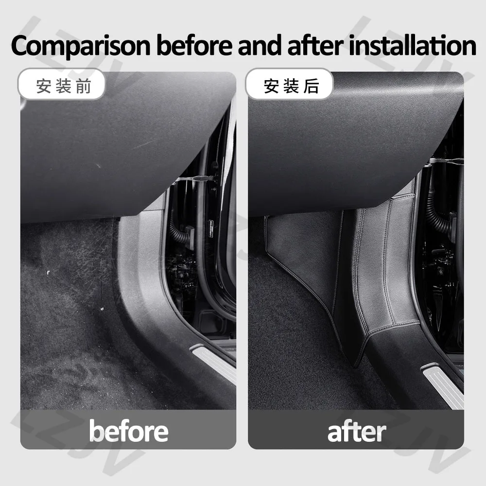 New Driver And Passenger Side Border Kick Pads For BYD Leopard 7/Titanium 7/Super 7 Car Modification Accessories Leather Sticker