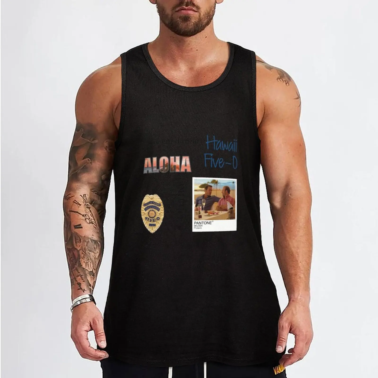 Hawaii Five-0 sticker pack Tank Top gym clothing men muscular man sleeveless tshirts for men Male clothes