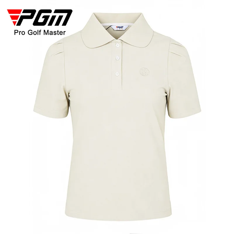 

Женские рубашки-поло PGM Golf с короткими рукавами, весенне-летняя дышащая теннисная футболка, одежда YF883