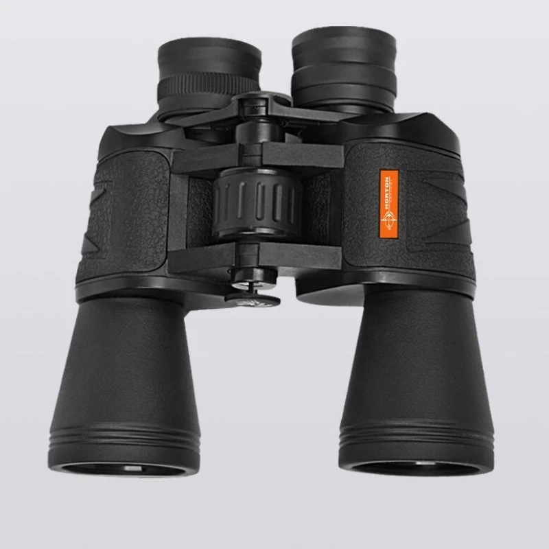 Horton 20x50mm Binoculars with 28MM Large Eyepiece HD High Magnification Low Light Night Vision Purple Red Film Lens Telescope