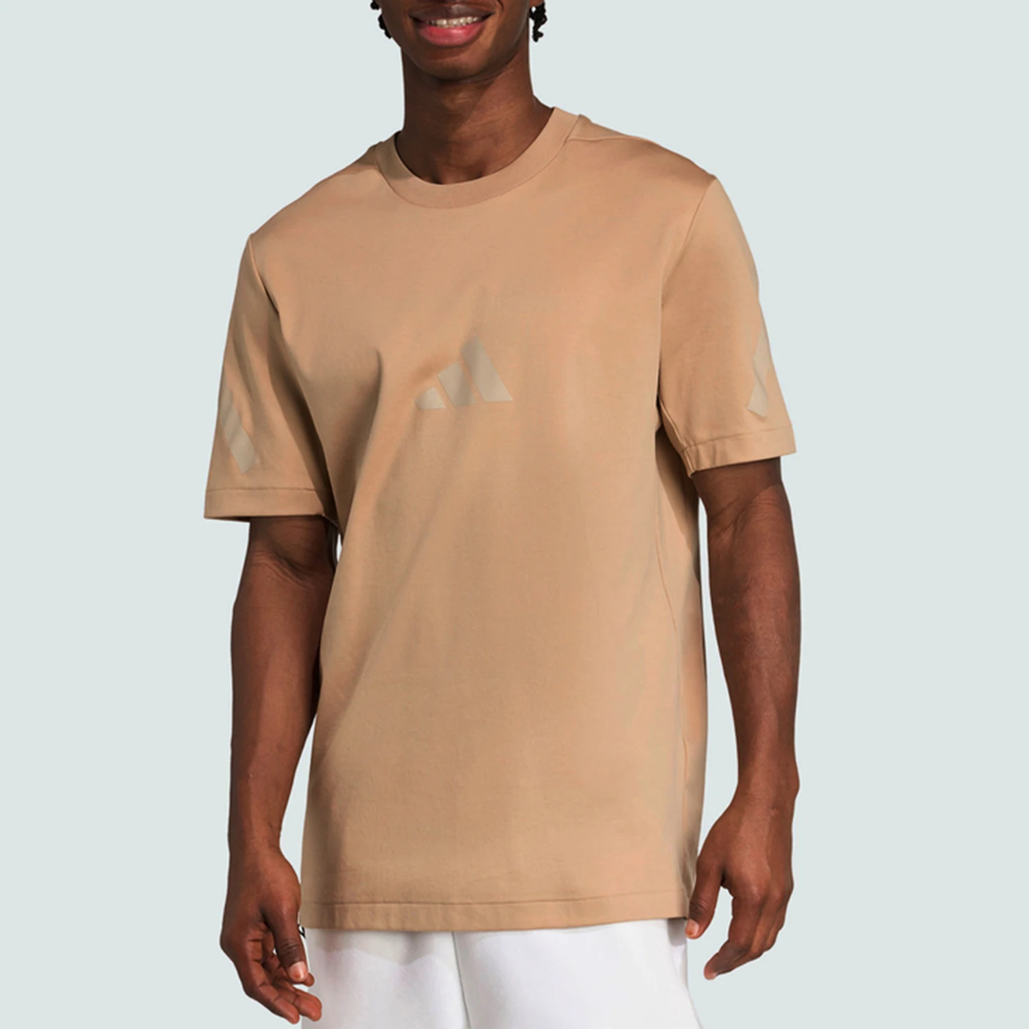 アディダス純正-z-ne-メンズ無地快適ラウンドネック半袖tシャツ-jw4737