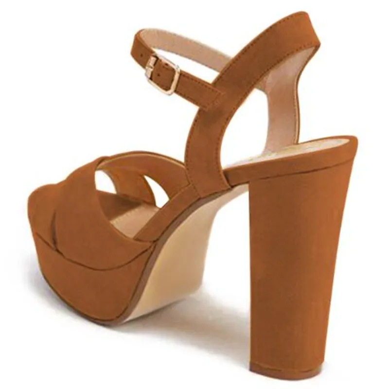 

SHOFOO shoes Fashionable women's sandals. Suede. About 13cm heel height. Thick heel. Platform shoes. Women's shoes summer.