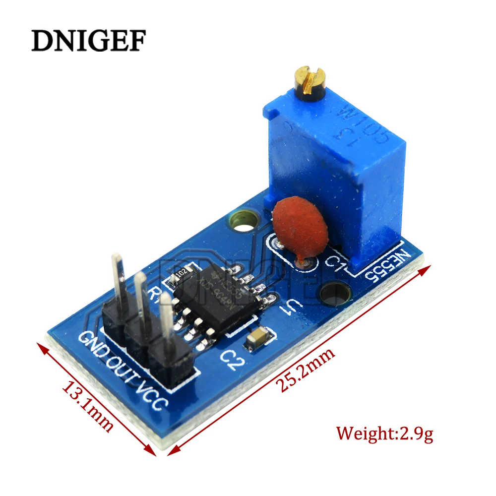 NE555 Pulse Frequency Duty Cycle Adjustable Module Square Wave 5V-12V Signal Generator