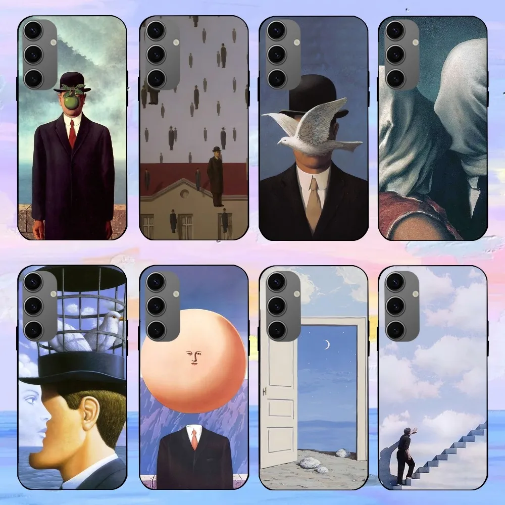 Art Rene Magritte Painter Phone Case For Samsung Galaxy S21 S22 S23 S30 Note 10 20  Plus Lite FE ULTRA Shell