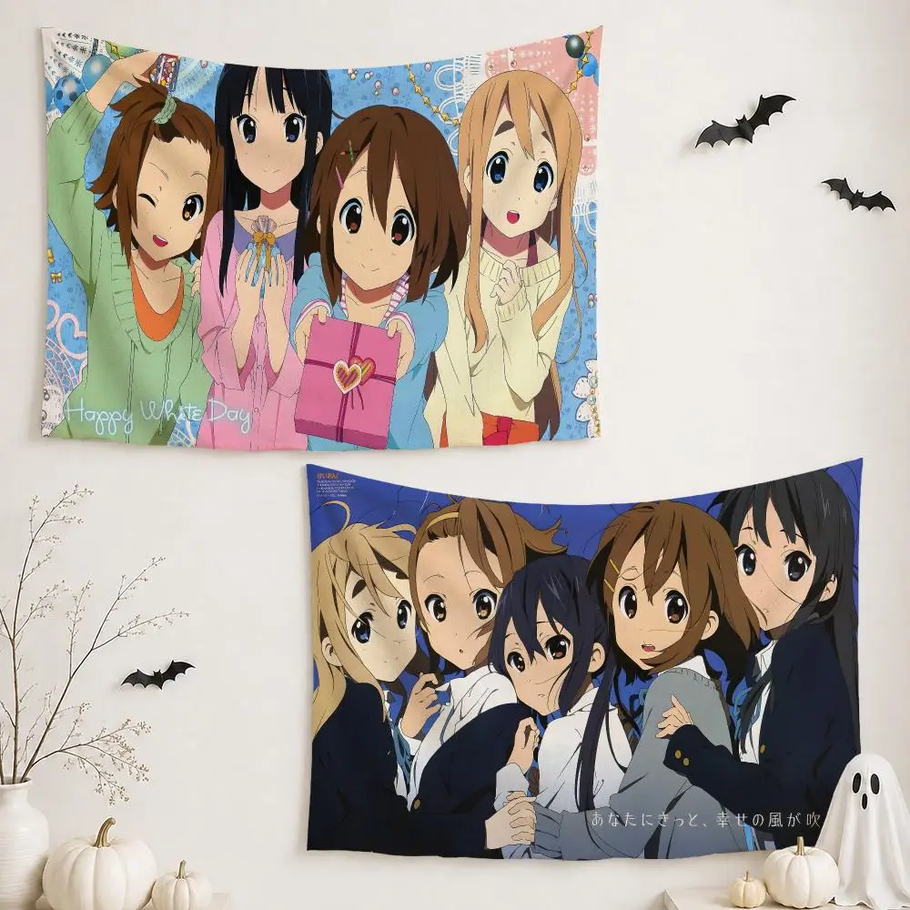 Anime k-K-ON Tapestry Custom Living Bedroom Party Dormitory interior Wall bohemian Decoration Attached clip