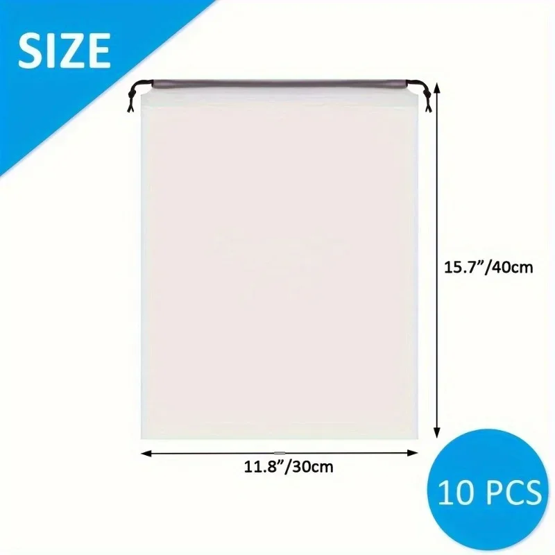 حقيبة تخزين صديقة للبيئة برباط للأحذية المحمولة لأشتات حقيبة مكياج للسفر حقيبة تخزين بلاستيكية شفافة مقاومة للماء