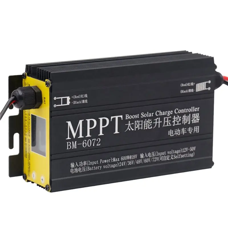 N10R-5X BM6072 600W MPPT Boost Solar Charge Controller For 24V 36V 48V 60V 72V Battery System Solar Panel 12-50V Input
