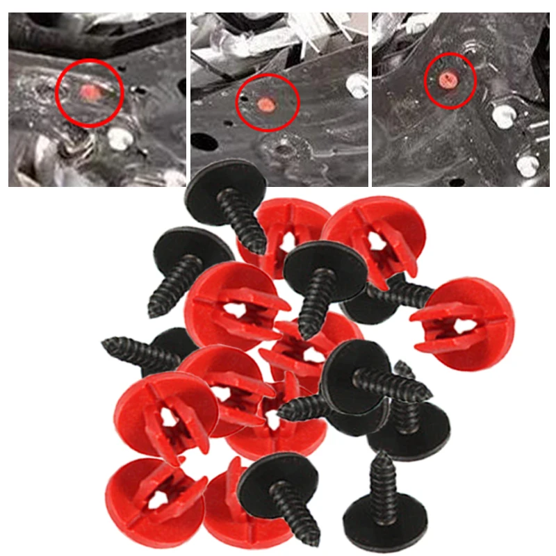 

10X Engine Undertray Cover Clips Bottom Cover Shield Guard 1019377 For Ford Mondeo Volvo Jaguar