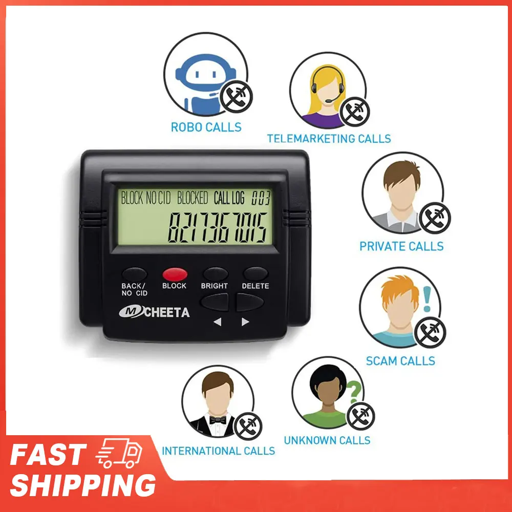 2000 Caller ID Box Blocking One Touch Number Block Device Block Nuisance Calls Call Blocker for Landline Phones Telephone