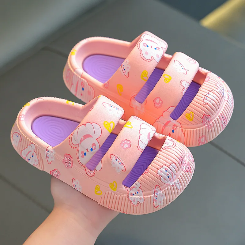 Pantuflas Kid Platform Slippers 2023 Summer New Boy Beach Shoes Girl Princess Sandals Home Shoes Bathroom Kid Shoes Flip Flops