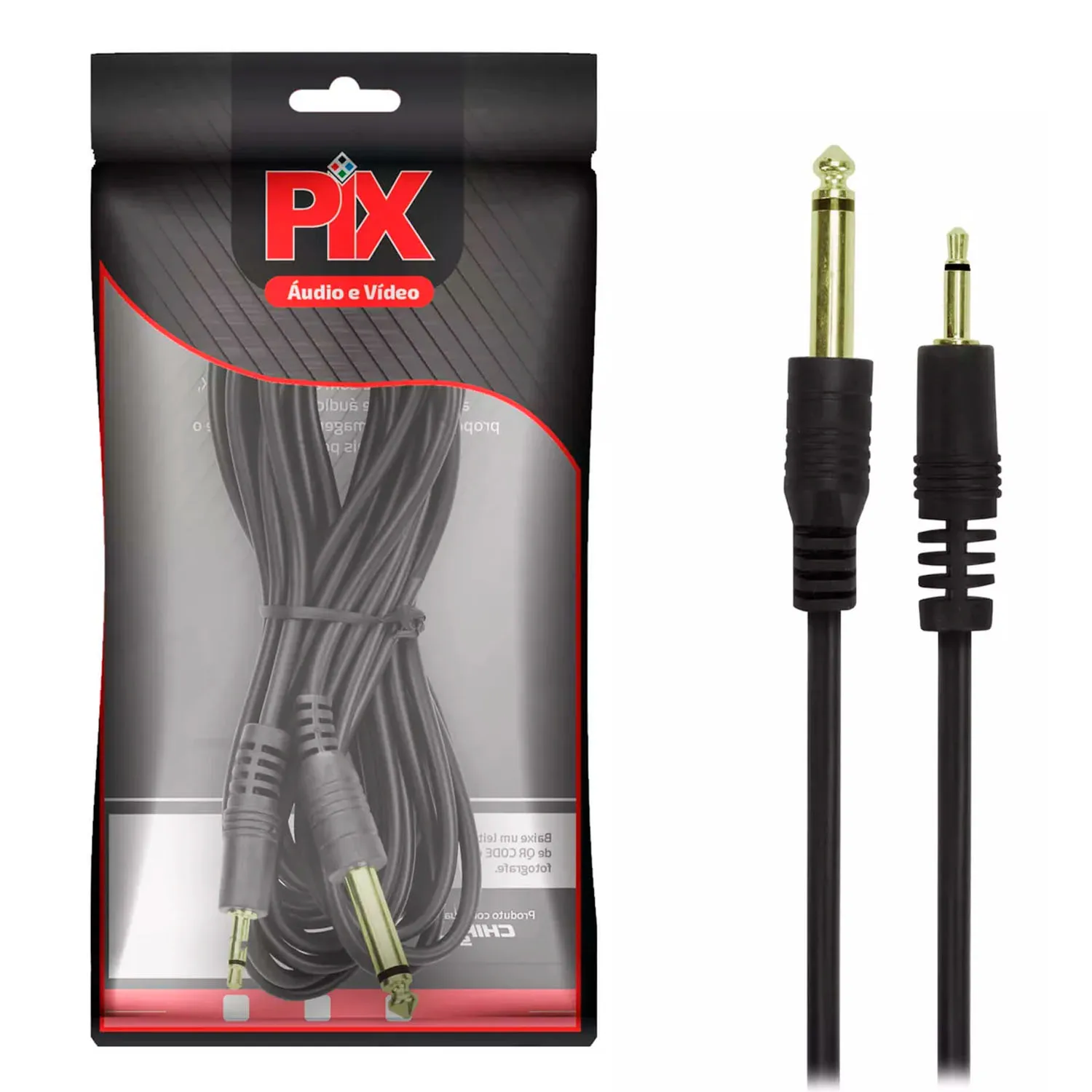 P2 X P10 Mono Stereo Audio Cable 5 Meters