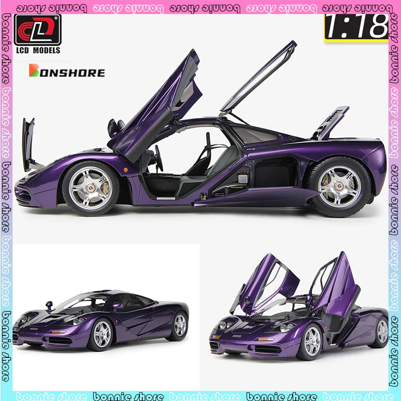 Lcd Car Model 1/18 Mclaren F1 Xp5 Car Model Simulation Alloy Room Ornament Display Cars Model Boy Collection New Year Toy Gift