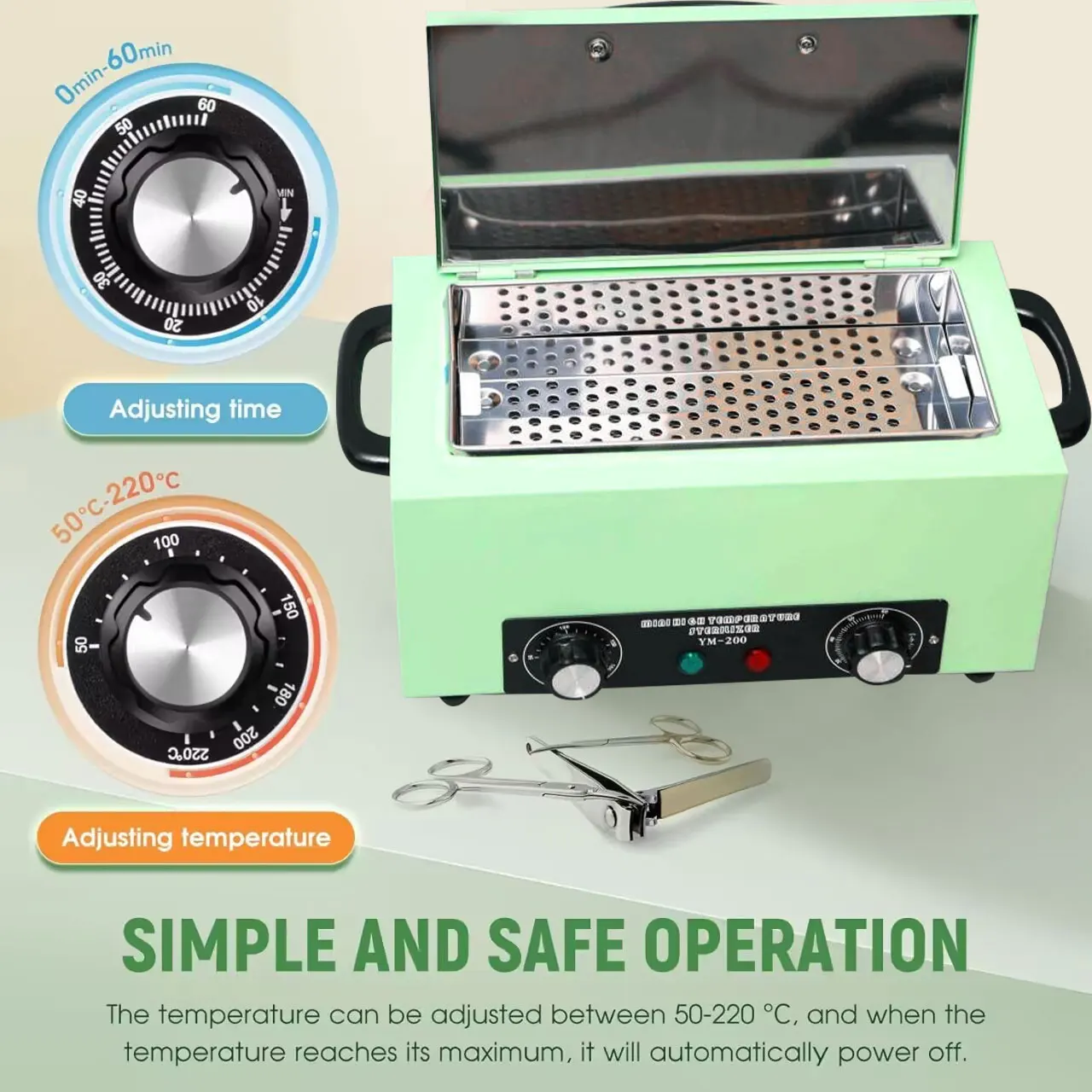 Esterilizador de alta temperatura para salão de beleza, cabeleireiro, manicure, tatuagem, unha ferramenta desinfecção gabinete, aquecedor de toalha esterilização