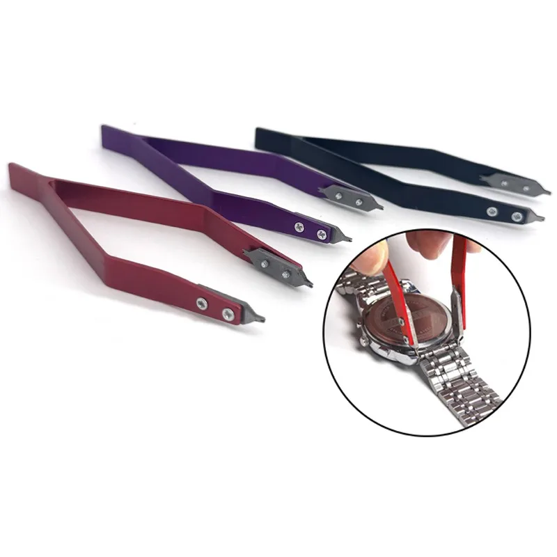 7825 V Shaped Metal Watch Spring Bar Remover Tweezer Clips High Hardness Precision Watch Repair Tool Accessory For Watchmaker