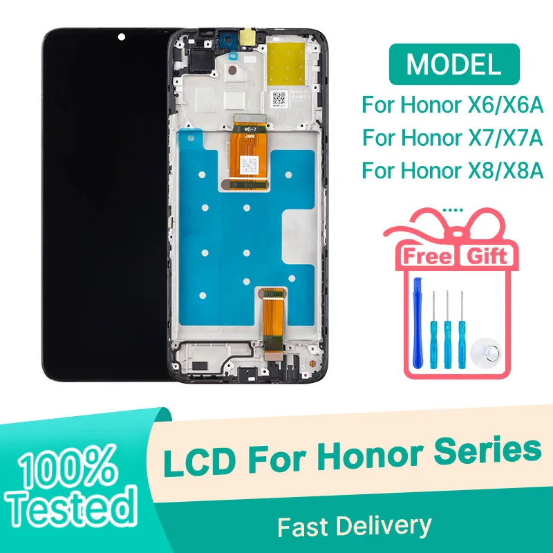 Для Honor X6/X6a X7/X7a Дисплей Премиум Замена ЖК-экрана Для Honor X8 X9 ЖК-дисплей с рамкой Сенсорный дигитайзер Стекло + инструменты