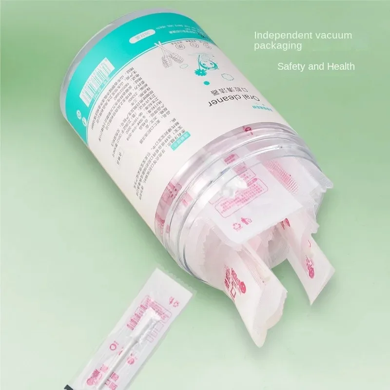 Disposable Baby Oral Cleaning Brushes (30 Pcs/Box) - Gauze Toothbrush with Paper Rod, Soft Tongue Cleaner, Safe Dental Care for