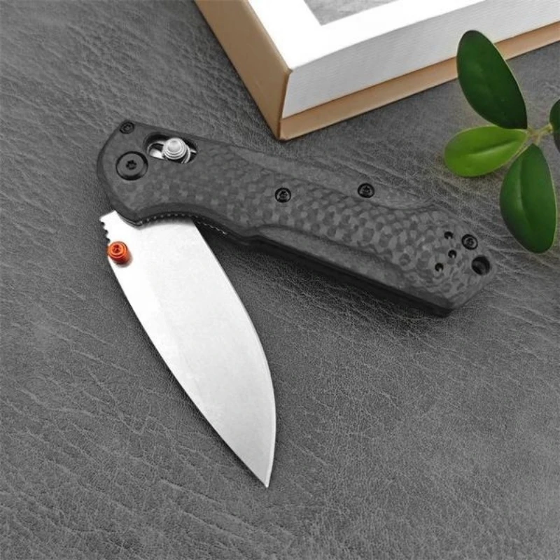 Pocket BM 565 Folding Knife Carbon Fiber Handle D2 Blade Outdoor Camping Everyday Carry Survival Hunting EDC Hand Tools Knives