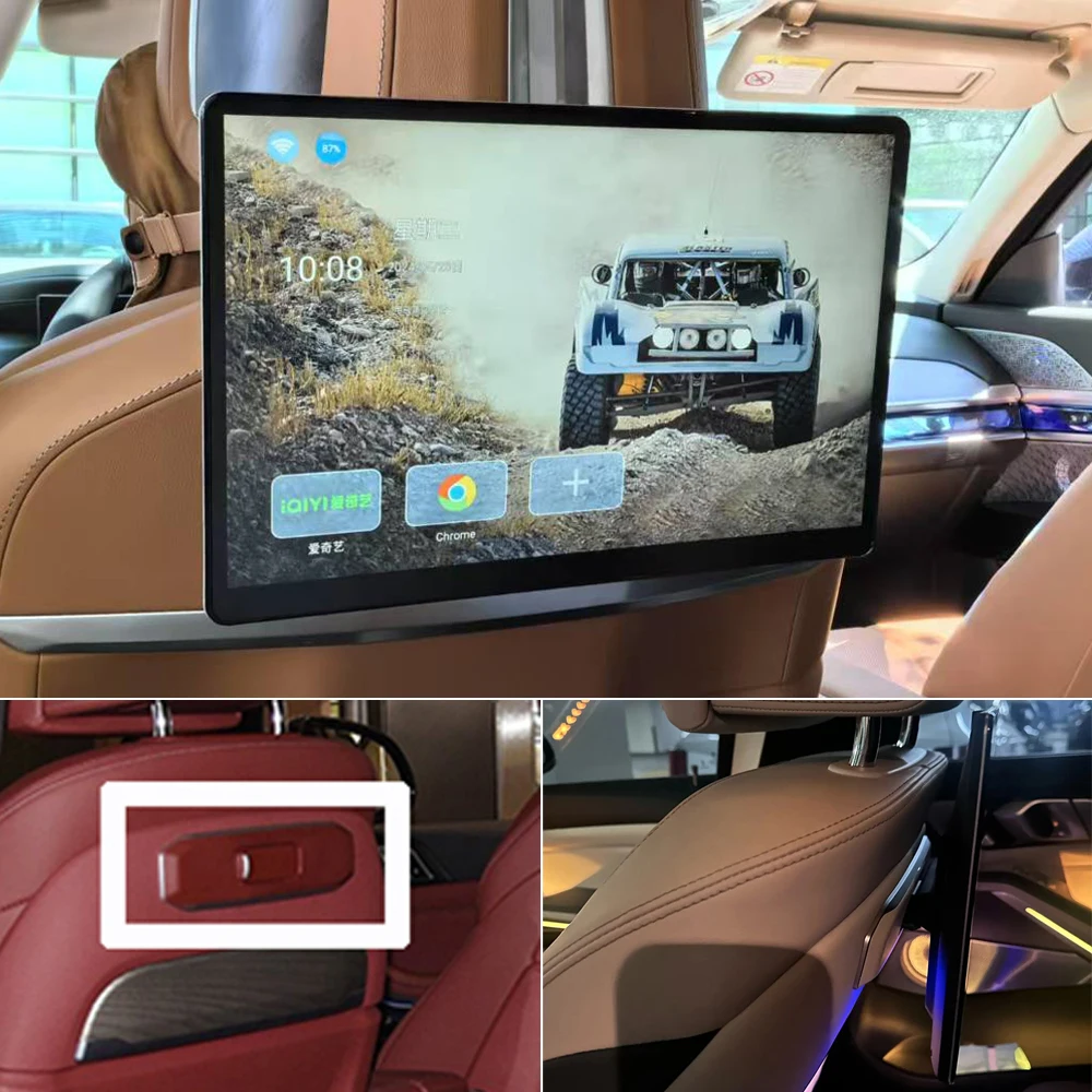 13.3inch Android HDMI TV Touch Screen Car Headrest Video Player For 2027 BMW Series 5 7 i5 i7 X5 X6 X7 Rear Entertainment Screen