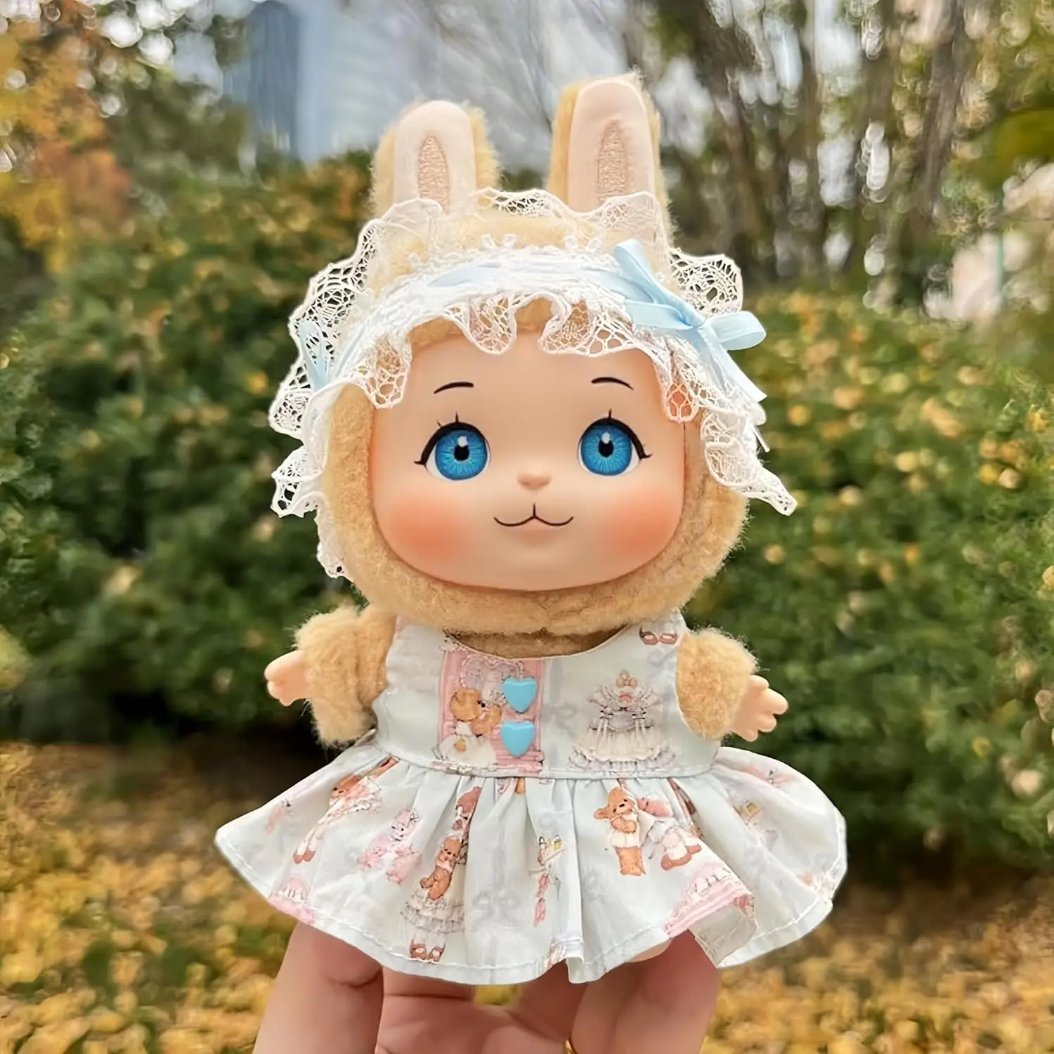

17cm (6.7inch) Doll Clothes,Outfits for Clothes Set, Dolls Keychain Accessories, Faking Animal Style Outfit Jumpsuit,Cute Elk fo