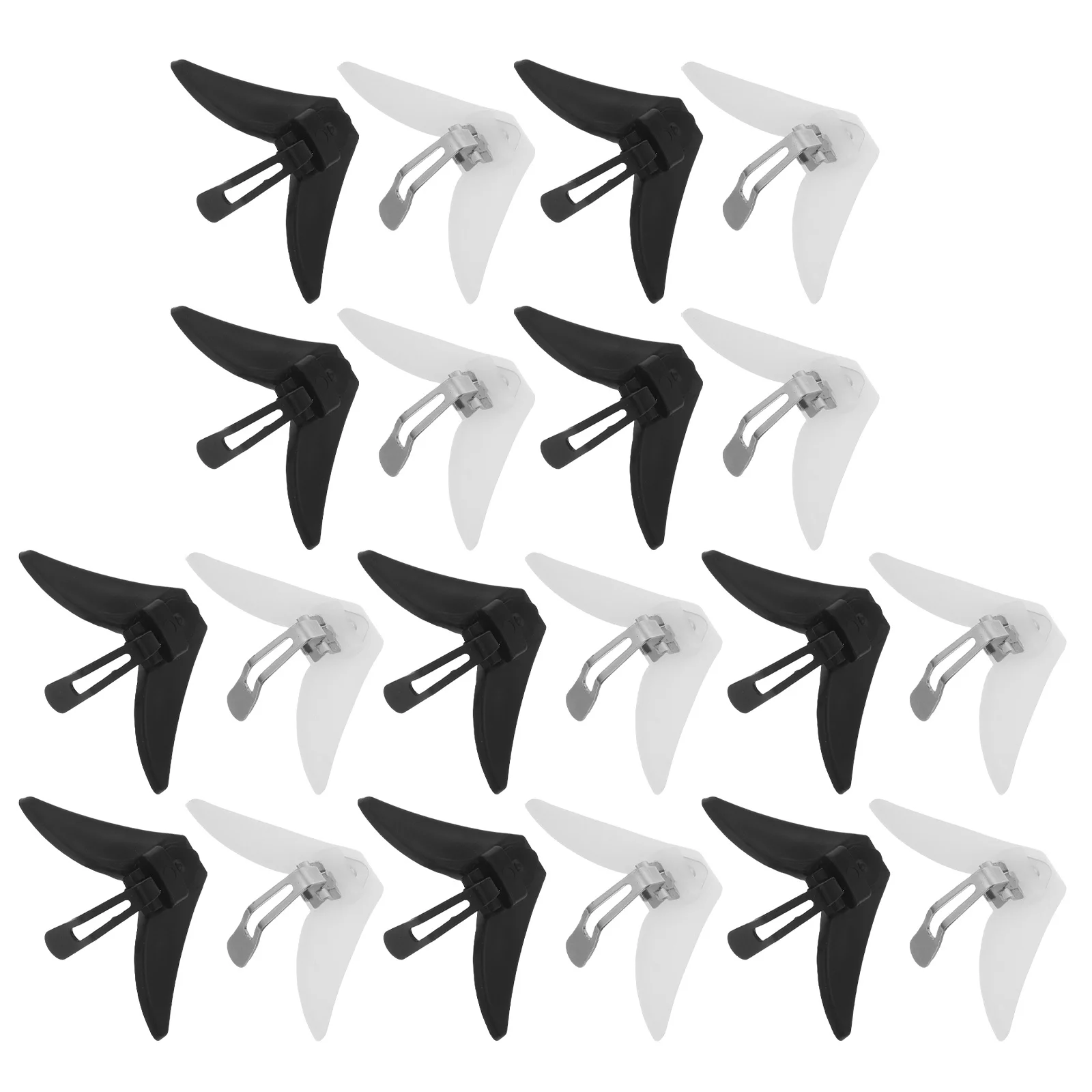 20pcs Plastic Tie Clips For Men Necktie Holder Hardware Bow Tie Fastener Clips Wedding Banquet Office Wear Accessories