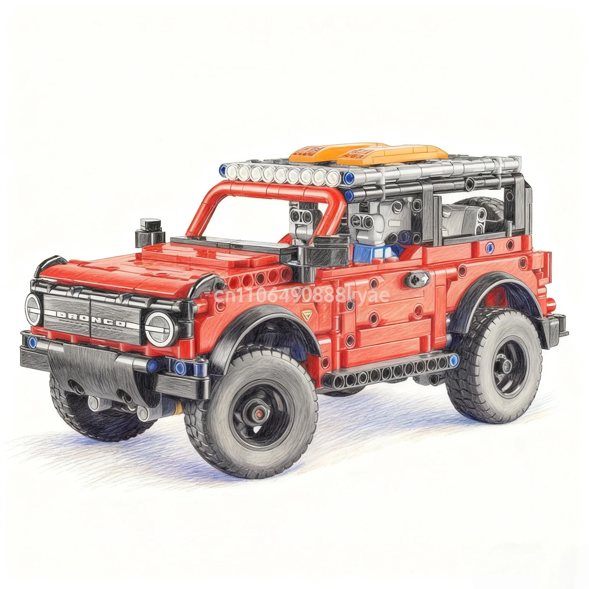 

2025 новая модель внедорожника, автомобильный комплект Ford Mustang, рождественский подарок на день рождения, украшение для рабочего стола, строительные блоки для детей и взрослых