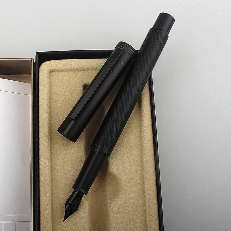 HongDian Black Forest Series High quality Fountain Pen Excellent Titanium Nib Office School Supplies Writing Smooth Ink Pens