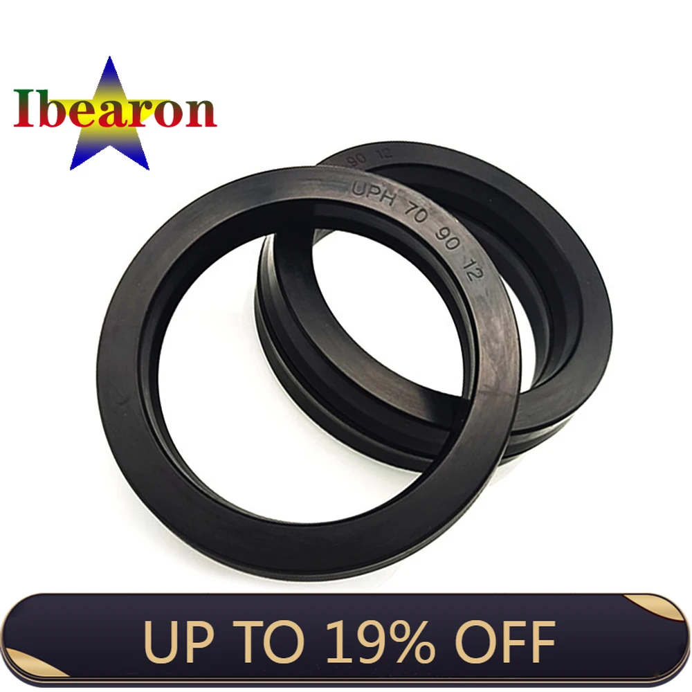 

2PCS UPH-75 UPH-80 UPH-85 UPH-90 Piston and Rod Seals Hydraulic Oil Seal NBR Rubber Cylinder