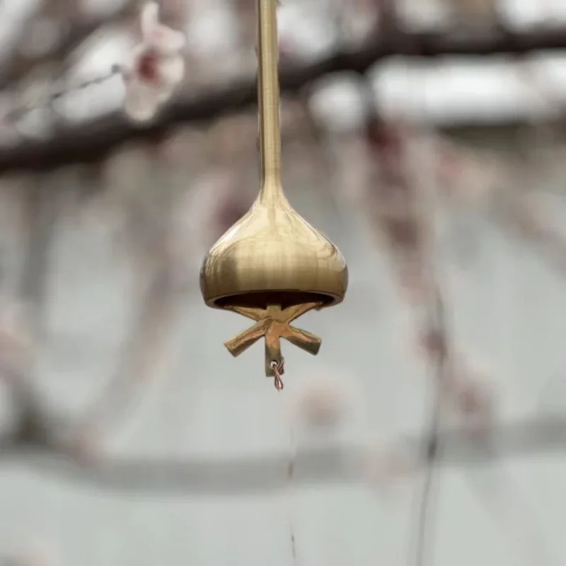 Imagem -06 - Pure Copper Wind Chime Pendurado Decoração Ferramentas Outdoor Camping Bell Decoração de Porta Novo