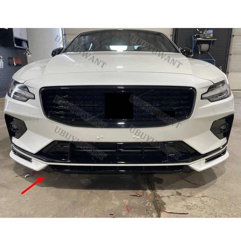 3 Pcs For Volvo NEW S60 V60 (Only For SPORT Style) 2020-2025 Front Chin Spoiler Bumper Splitters Front Lip Body Kits view 4