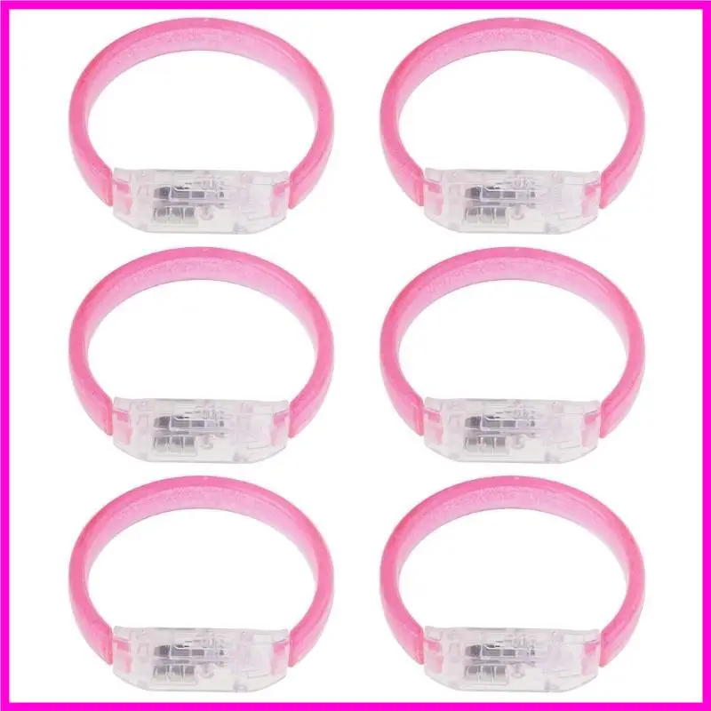 57be 6pcs الأساور LED وميض الضوء على الحلية المعصم حلية متعددة الأساور المجوهرات